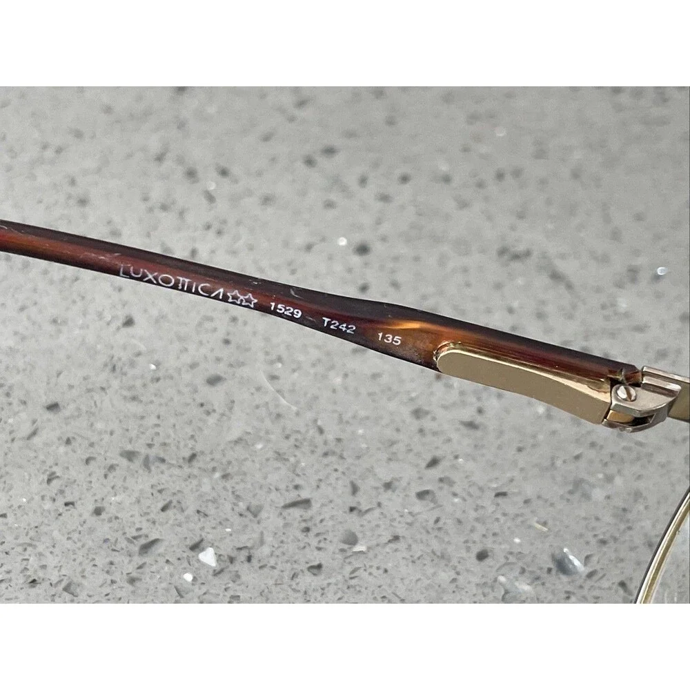 Luxottica 1529 T242 Eyeglasses Frames ONLY 50-18-135 Italy full rim gold